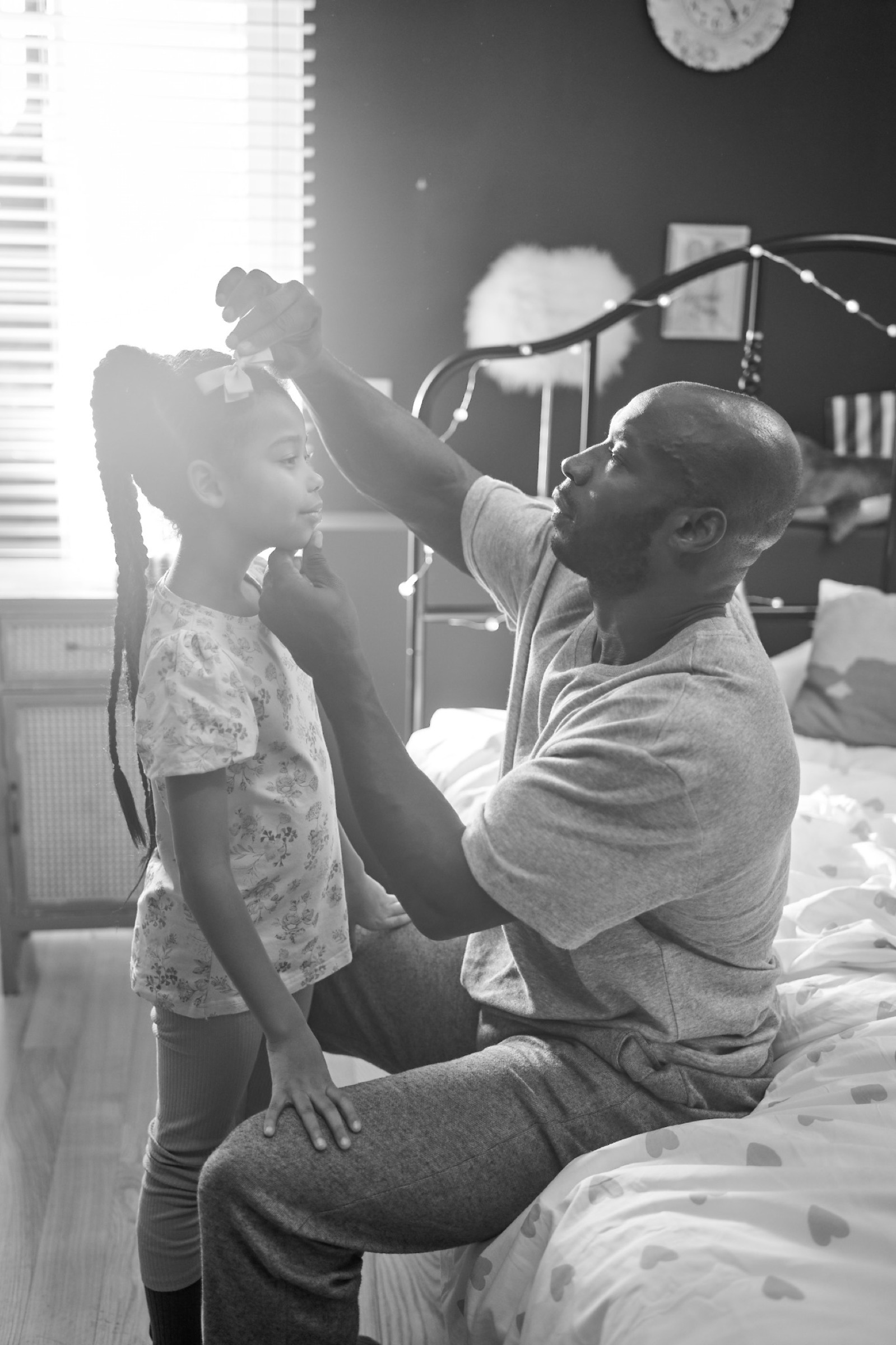 A quiet moment of connection in the family home